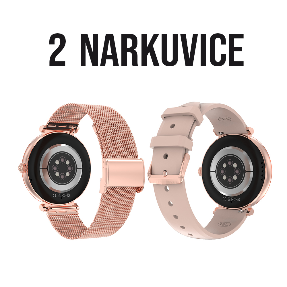Pametni Sat Smart watch DT109 zlatni (silikonska i metalna narukvica) cena 12000 din slika