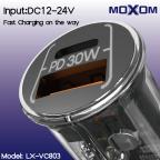 Auto punjac Moxom LX-VC803 PD+QC 30W crni slika 3