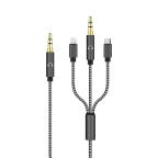 Adapter audio 3-in-1 3.5mm na Type-C + AUX + lightning crni cena 2000 din slika