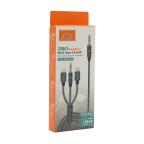 Adapter audio 3-in-1 3.5mm na Type-C + AUX + lightning crni slika 2