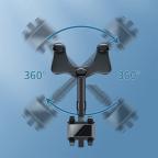 Drzac za mobilni telefon za retrovizor 360 crni slika 4