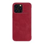 Maska Futrola Nillkin Qin Pro za iPhone 14 Pro (6.1) crvena slika 2