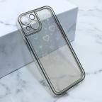 Maska Futrola Heart IMD za iPhone 14 6.1 srebrna cena 1000 din slika