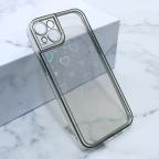 Maska Futrola Heart IMD za iPhone 14 Plus 6.7 srebrna cena 1000 din slika