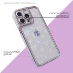Maska Futrola Heart IMD za iPhone 14 Pro 6.1 roze slika 2