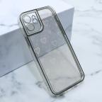 Maska Futrola Heart IMD za iPhone 12 6.1 srebrna cena 1000 din slika