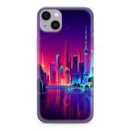Maska Futrola ULTRA TANKI PRINT CLEAR NEON WAVE za iPhone 14 Plus (6.7) NW05 cena 1000 din slika