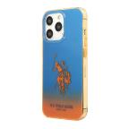 Maska Futrola Polo Gradient Case With Dyed - Bumper & Horse Logo za Iphone 14 Pro Max plavo-narandzasta Full ORG (USHCP14XELOB) cena 3000 din slika