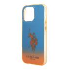 Maska Futrola Polo Gradient Case With Dyed - Bumper & Horse Logo za Iphone 14 Pro Max plavo-narandzasta Full ORG (USHCP14XELOB) slika 4