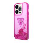 Maska Futrola GUESS Liquid Glitter With Translucent Triangle Logo za Iphone 14 Pro pink Full ORG (GUHCP14LLFCTPF) cena 4500 din slika
