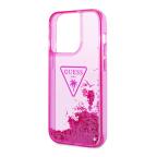 Maska Futrola GUESS Liquid Glitter With Translucent Triangle Logo za Iphone 14 Pro pink Full ORG (GUHCP14LLFCTPF) slika 4