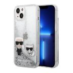 Maska Futrola Karl Lagerfeld Liquid Glitter Case Karl And Choupette za Iphone 14 Plus srebrna Full ORG (KLHCP14MGKCS) slika 5