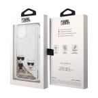 Maska Futrola Karl Lagerfeld Liquid Glitter Case Karl And Choupette za Iphone 14 zlatna Full ORG (KLHCP14SGKCD) slika 6
