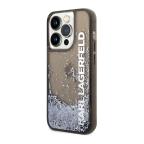Maska Futrola Karl Lagerfeld Liquid Glitter Elong za Iphone 14 Pro crna Full ORG (KLHCP14LLCKVK) cena 4500 din slika