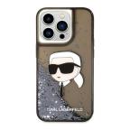 Maska Futrola Karl Lagerfeld Liquid Glitter NFT Karl's Head Hard za Iphone 14 Pro Max crna Full ORG (KLHCP14XLNKHC) slika 2