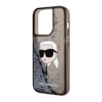 Maska Futrola Karl Lagerfeld Liquid Glitter NFT Karl's Head Hard za Iphone 14 Pro Max crna Full ORG (KLHCP14XLNKHC) slika 4