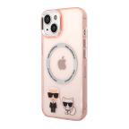 Maska Futrola Karl Lagerfeld Magsafe With Ring za Iphone 14 Plus pink Full ORG (KLHMP14MHKCP) cena 4500 din slika