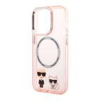 Maska Futrola Karl Lagerfeld Magsafe With Ring za Iphone 14 Pro pink Full ORG (KLHMP14LHKCP) slika 5