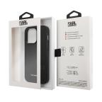 Maska Futrola Karl Lagerfeld Saffiano Monogram With Metal Plate Logo za Iphone 14 Pro crna Full ORG (KLHCP14LSAKLH) slika 6