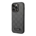 Maska Futrola Karl Lagerfeld Saffiano Monogram With Metal Plate Logo za Iphone 14 Pro siva Full ORG (KLHCP14LSAKLH) cena 2000 din slika