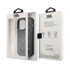 Maska Futrola Karl Lagerfeld Saffiano Monogram With Metal Plate Logo za Iphone 14 Pro siva Full ORG (KLHCP14LSAKLH) slika 6