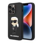 Maska Futrola silikon Karl Lagerfeld NFT Ikonik Hard Case za Iphone 14 Pro crna Full ORG (KLHCP14LSNIKBC) slika 4