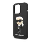 Maska Futrola silikon Karl Lagerfeld NFT Ikonik Hard Case za Iphone 14 Pro crna Full ORG (KLHCP14LSNIKBC) slika 5