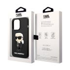 Maska Futrola silikon Karl Lagerfeld NFT Ikonik Hard Case za Iphone 14 Pro crna Full ORG (KLHCP14LSNIKBC) slika 6