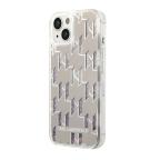 Maska Futrola Karl largerfeld Liquid Glitter Monogram Pattern & Multicolor Glitter za Iphone 14 Plus srebrna Full ORG (KLHCP14MLMNM) cena 2000 din slika