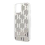 Maska Futrola Karl largerfeld Liquid Glitter Monogram Pattern & Multicolor Glitter za Iphone 14 Plus srebrna Full ORG (KLHCP14MLMNM) slika 3