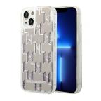 Maska Futrola Karl largerfeld Liquid Glitter Monogram Pattern & Multicolor Glitter za Iphone 14 Plus srebrna Full ORG (KLHCP14MLMNM) slika 4