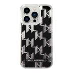 Maska Futrola Karl largerfeld Liquid Glitter Monogram Pattern & Multicolor Glitter za Iphone 14 Pro Max srebrna Full ORG (KLHCP14XLMNMS) slika 2