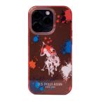 Maska Futrola Polo With Splatter Pattern & Horse Logo za Iphone 14 Pro Max crvena Full ORG (USHCP14XUDER) slika 2