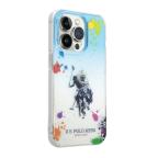 Maska Futrola Polo Gradient With Splattered Pattern & Horse Logo za Iphone 14 Pro plava Full ORG (USHCP14LUARTB) slika 3