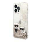 Maska Futrola Karl Lagerfeld Liquid Glitter Case Karl And Choupette za Iphone 14 Pro zlatna Full ORG (KLHCP14LGKCD) cena 4500 din slika