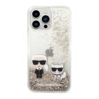 Maska Futrola Karl Lagerfeld Liquid Glitter Case Karl And Choupette za Iphone 14 Pro zlatna Full ORG (KLHCP14LGKCD) slika 2