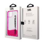 Maska Futrola Karl Lagerfeld Liquid Glitter Elong Hard za Iphone 14 pink Full ORG (KLHCP14SLCKVF) slika 6