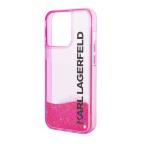 Maska Futrola Karl Lagerfeld Liquid Glitter Elong Hard za Iphone 14 Pro pink Full ORG (KLHCP14LLCKVF) slika 4