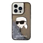 Maska Futrola Karl Lagerfeld Liquid Glitter NFT Karl's Head Hard za Iphone 14 Pro crna Full ORG (KLHCP14LLNKHC) slika 2
