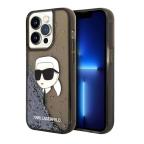 Maska Futrola Karl Lagerfeld Liquid Glitter NFT Karl's Head Hard za Iphone 14 Pro crna Full ORG (KLHCP14LLNKHC) slika 4