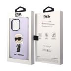 Maska Futrola silikon Karl Lagerfeld NFT Ikonik Hard Case za Iphone 14 Pro ljubicasta Full ORG (KLHCP14LSNIKBC) slika 4