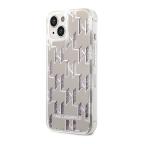 Maska Futrola Karl largerfeld Liquid Glitter Monogram Pattern & Multicolor Glitter za Iphone 14 srebrna Full ORG (KLHCP14SLMNMS) cena 2000 din slika