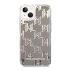 Maska Futrola Karl largerfeld Liquid Glitter Monogram Pattern & Multicolor Glitter za Iphone 14 srebrna Full ORG (KLHCP14SLMNMS) slika 2
