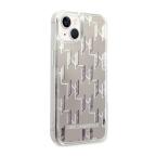 Maska Futrola Karl largerfeld Liquid Glitter Monogram Pattern & Multicolor Glitter za Iphone 14 srebrna Full ORG (KLHCP14SLMNMS) slika 3