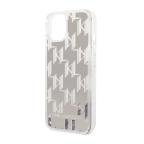 Maska Futrola Karl largerfeld Liquid Glitter Monogram Pattern & Multicolor Glitter za Iphone 14 srebrna Full ORG (KLHCP14SLMNMS) slika 5