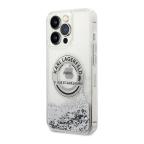 Maska Futrola Karl lagerfeld Liquid Glitter Round Rsg Logo za Iphone 14 Pro srebrna Full ORG (KLHCP14LLCRSGRS) cena 4500 din slika