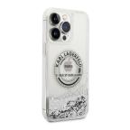 Maska Futrola Karl lagerfeld Liquid Glitter Round Rsg Logo za Iphone 14 Pro srebrna Full ORG (KLHCP14LLCRSGRS) slika 3