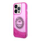Maska Futrola Karl lagerfeld Liquid Glitter Round Rsg Logo za Iphone 14 Pro pink Full ORG (KLHCP14LLCRSGRF) cena 4500 din slika
