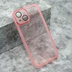 Maska Futrola TRANSPARENT COLOR za iPhone 14 (6.1) roze cena 1000 din slika