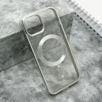 Maska Futrola CLEAR ELEGANT MAGSAFE za iPhone 15 (6.1) srebrna cena 2500 din slika
